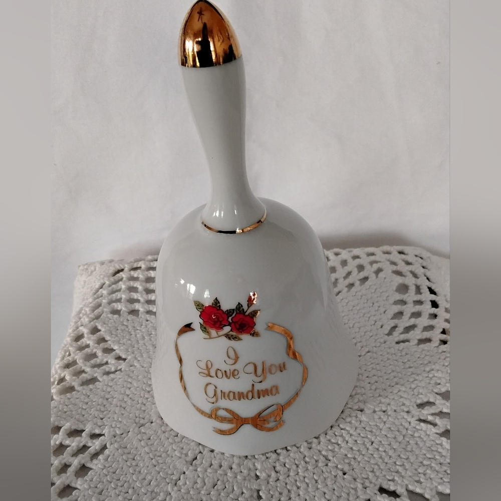 Scott White and Gold Decorative Bell